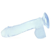 Basix 7.5 Inch Suction Base Dildo in Clear