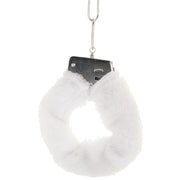 Playful Furry Cuffs with Keys in White