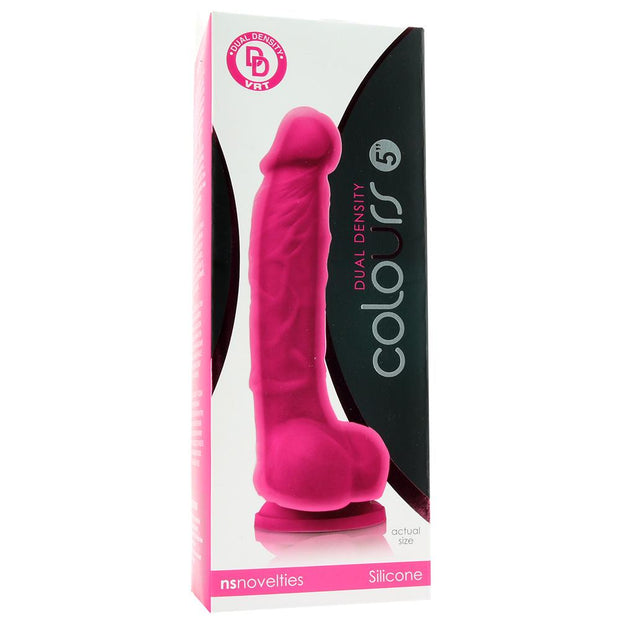 Colours 5" Dual Density Silicone Dildo in Pink