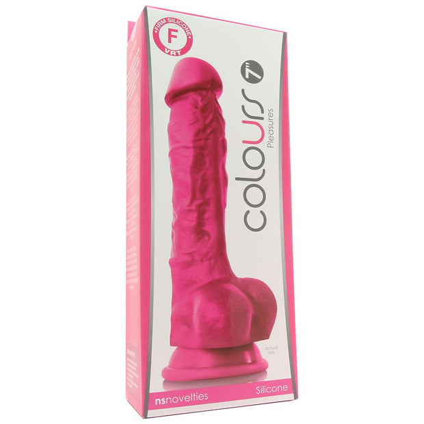 Colours 7" Firm Silicone Dildo in Pink
