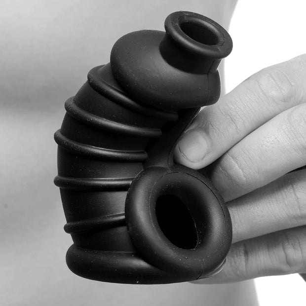 Master Series Dark Chamber Silicone Chastity Cage