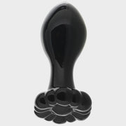 Crystal Glass Flower Plug in Black