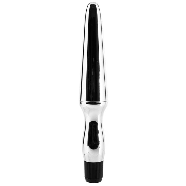 Vibrating Waterproof Anal Probe in Silver