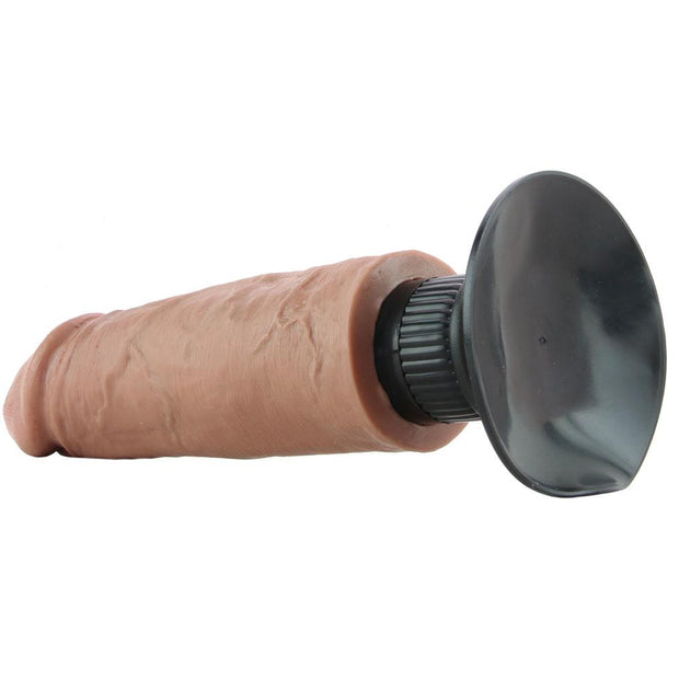 King Cock 6" Vibrating Suction Cup Dildo in Tan