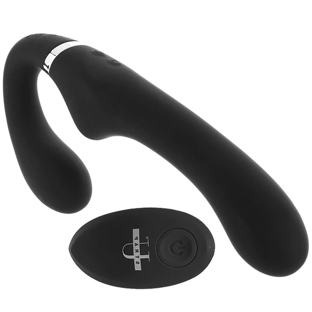 Strap U Mighty Rider Strapless Strap-On Vibe in Black