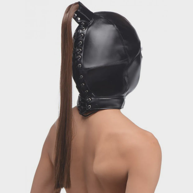 Strict Ponytail Bondage Hood