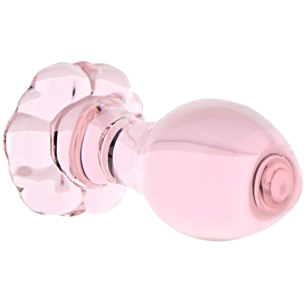 Crystal Glass Flower Plug in Pink