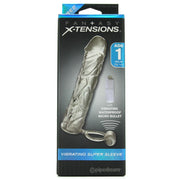 Vibrating Super Sleeve in Clear