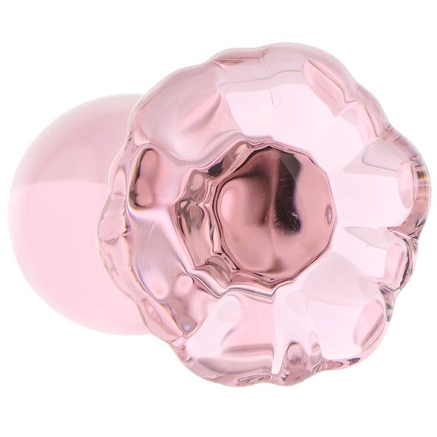 Crystal Glass Flower Plug in Pink