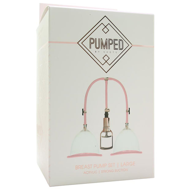 Pumped Rose Gold Breast Pump Set in Large
