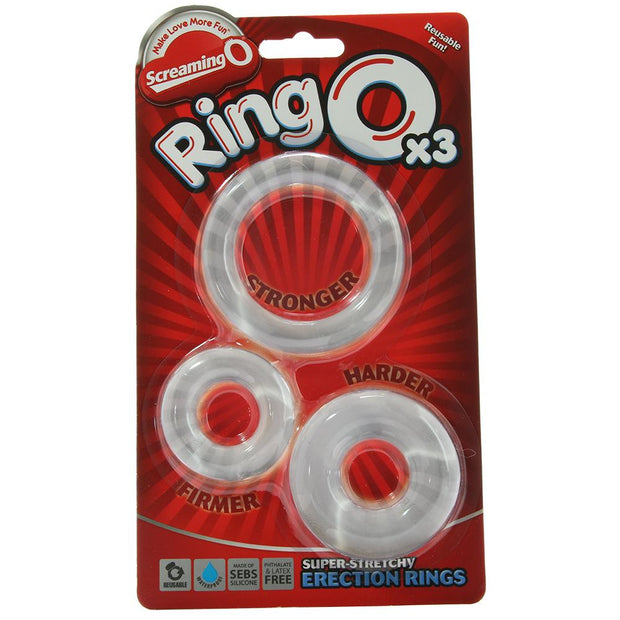 RingO X3 Super Stretchy Erection Rings in Clear