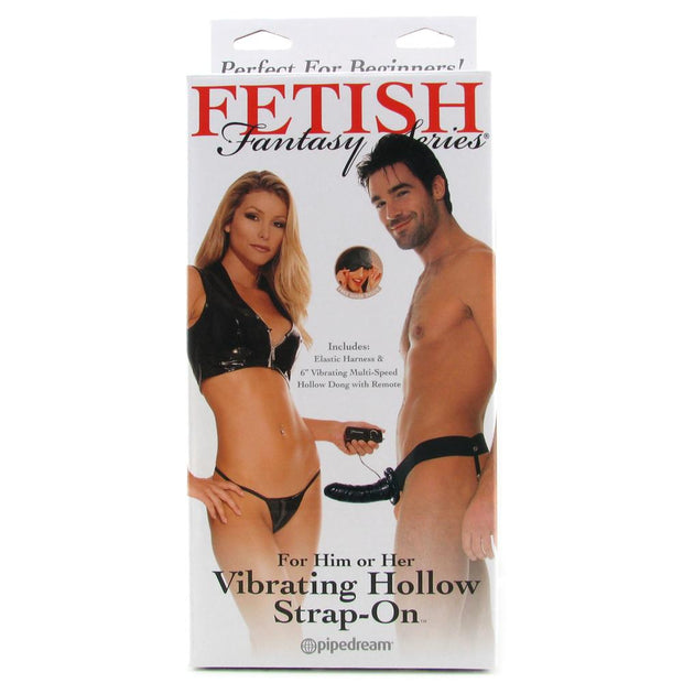 Fetish Fantasy Unisex Hollow Strap On Vibe in Black