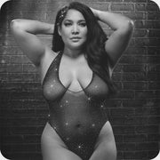 Radiance Deep V Black Body Suit OSXL