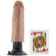 King Cock 6" Vibrating Suction Cup Dildo in Tan