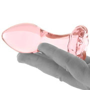 Crystal Glass Flower Plug in Pink