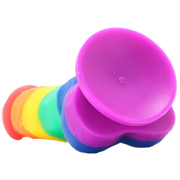 Colours Pride Edition 5 Inch Silicone Dildo in Rainbow