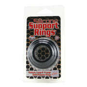 Silicone Support Cock Rings in Black