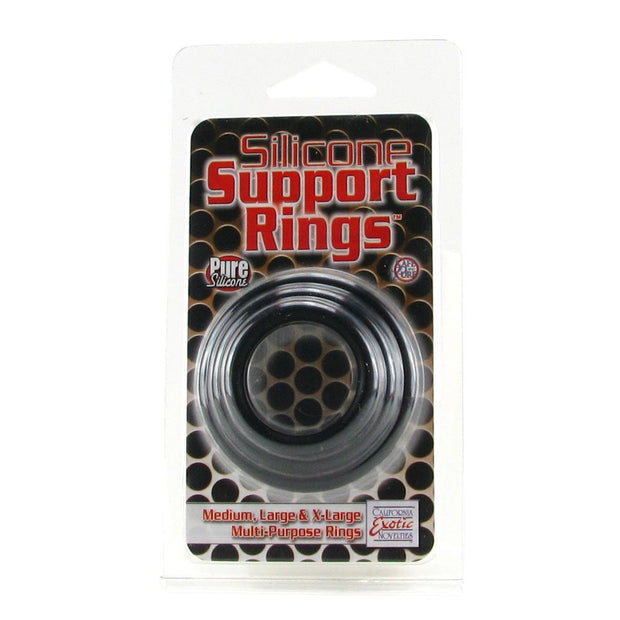 Silicone Support Cock Rings in Black