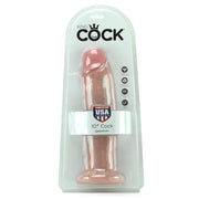 King Cock 10 Inch Ivory White No Balls Dildo 