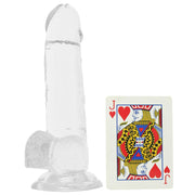 King Cock 8" Clear Cock with Balls in Clear