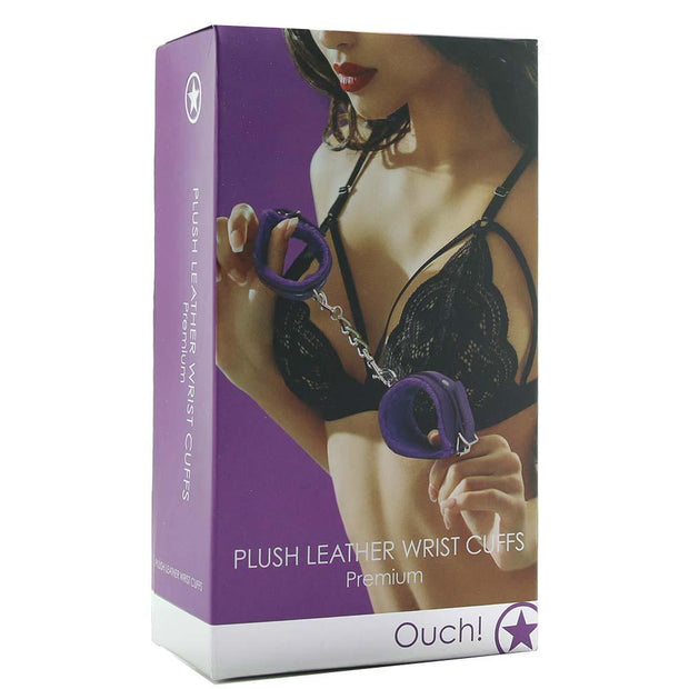 Ouch! Plush Wrist Cuffs in Purple