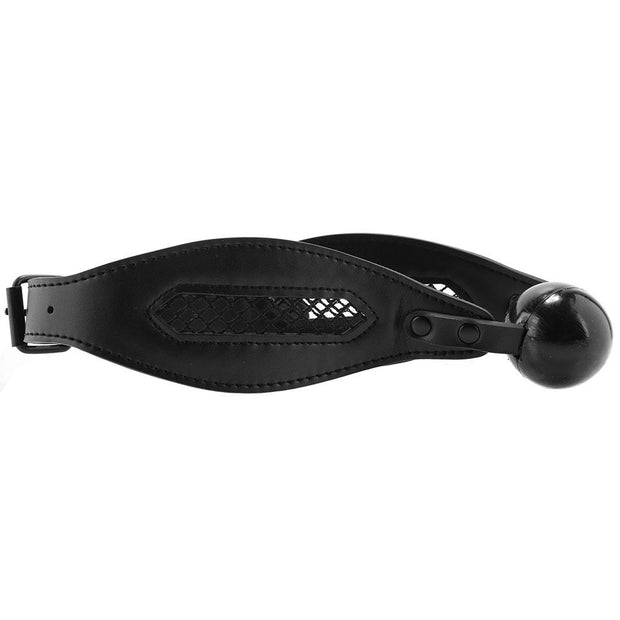 Sex & Mischief Fishnet Ball Gag Black