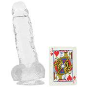 King Cock 7" Clear Cock with Balls in Clear