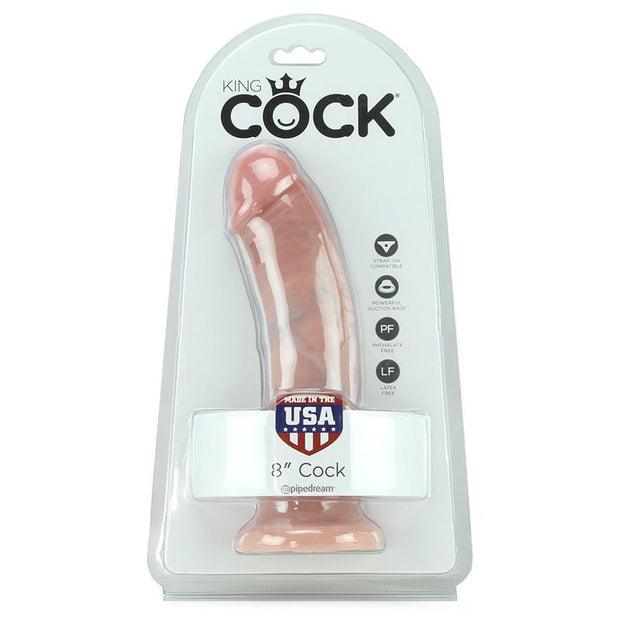 King Cock 8" Dildo in Flesh