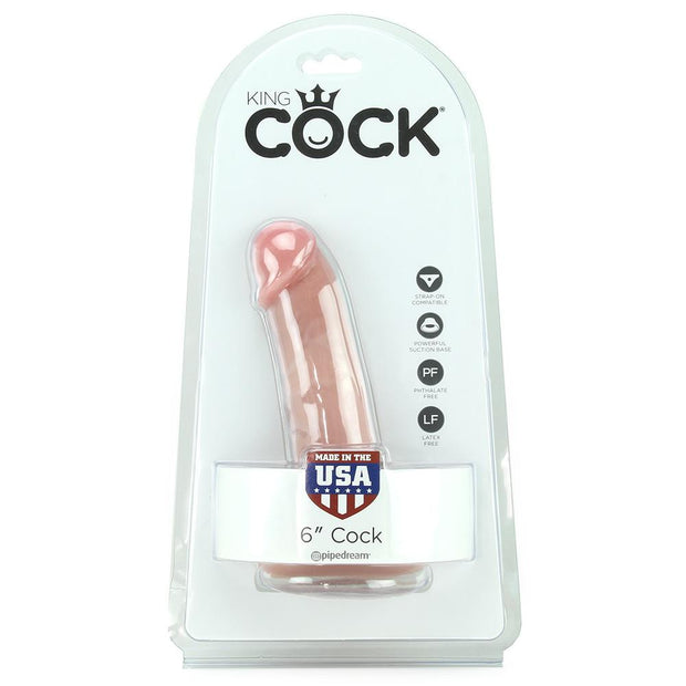 King Cock 6" Dildo in Flesh
