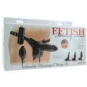 Vibrating 6" Strap-On Inflatable