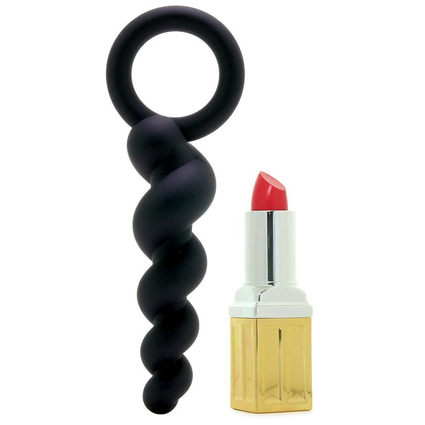Satisfyer Plugs Silicone 3 Piece Set in Black Anal Toy size compare lipstick