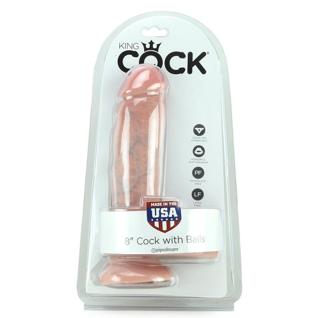 King Cock 8" Cock with Balls in Flesh