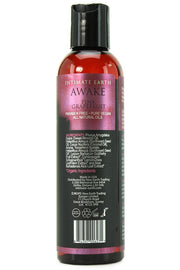 Awake Vegan Massage Oil 4oz/120ml in Pink Grapefruit