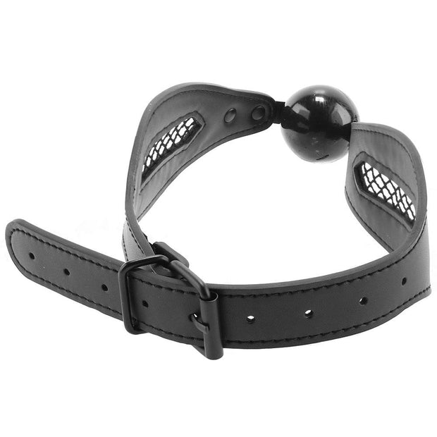 Sex & Mischief Fishnet Ball Gag Black