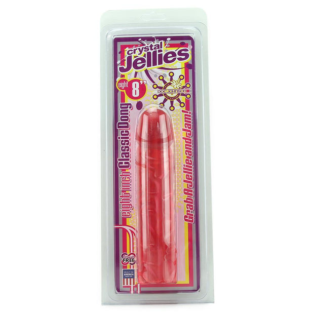 Crystal Jellies 8 Inch Classic Dong in Pink