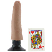 King Cock 7" Vibrating Flexible Posable Suction Cup Dildo White Tan Flesh Card Size Comparison