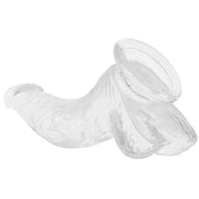 King Cock 7.5 inch Suction Cup Strap On Compatible With Balls Crystal Clear Dildo Pipedream curve