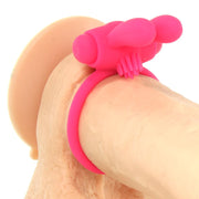 Neon Rabbit Vibrating Cock Ring in Pink