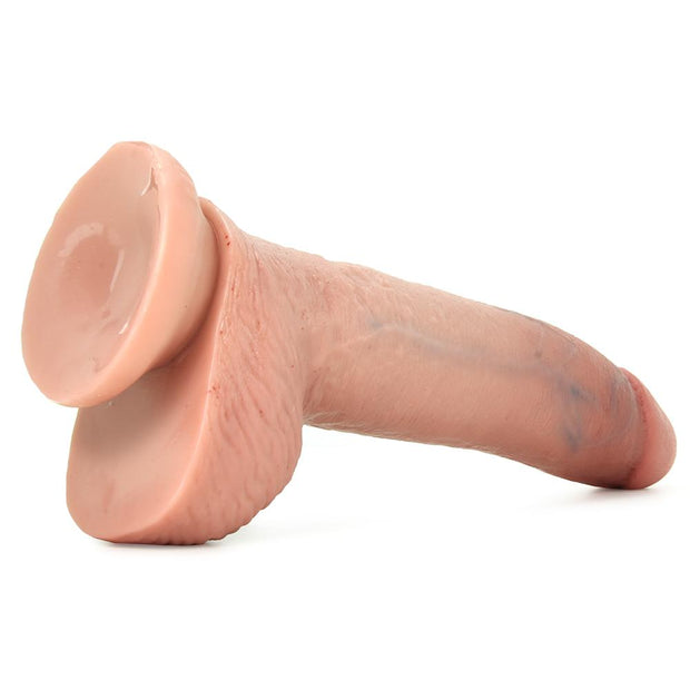 9" King Cock with Balls in Ivory Flesh White Realistic