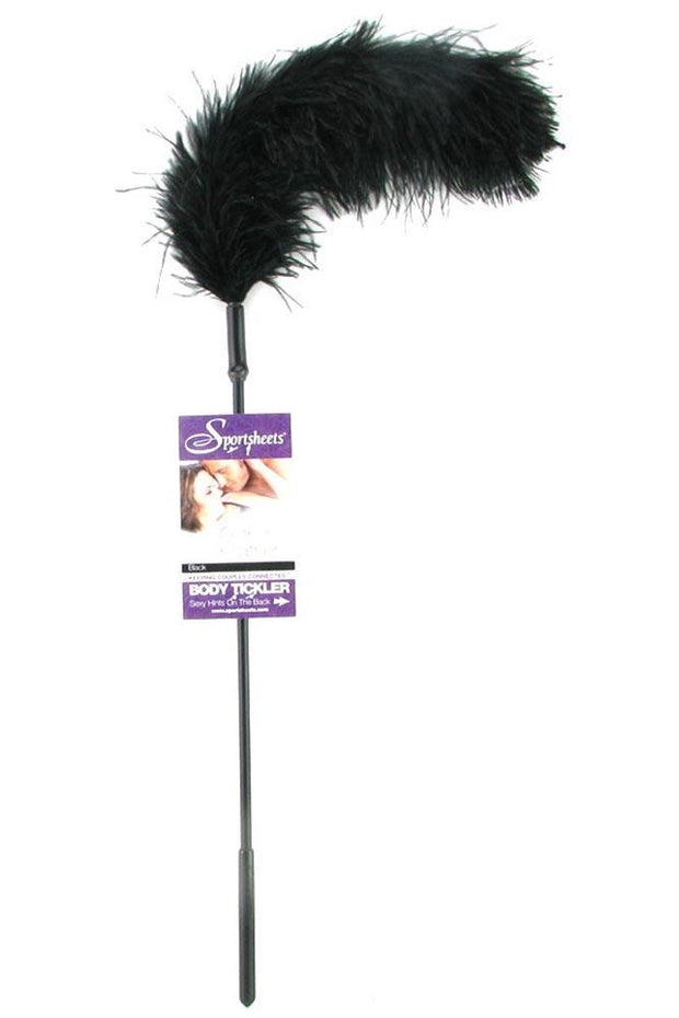 Ostrich Feather Body Tickler in Black