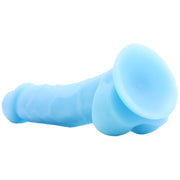 Firefly 5" Pleasures Glowing Silicone Dildo in Blue