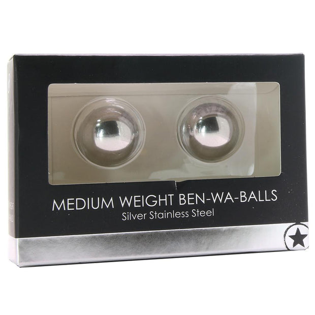 Ouch! Medium Weight Stainless Steel Ben-Wa Balls in Silver