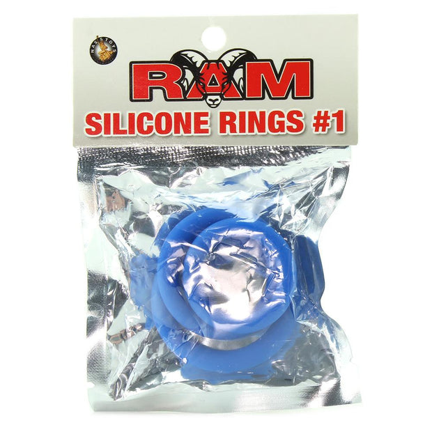 Ram Silicone Cock Rings #1 in Blue