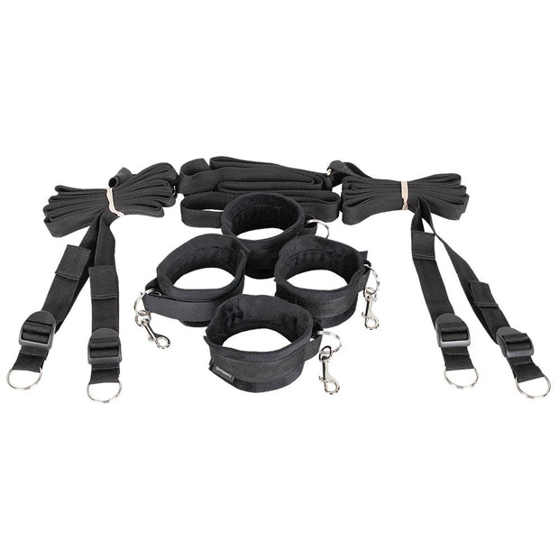 Under The Bed Restraint System by Sportsheets Black Strap Ankle Wrist Hand Tie Adjustable