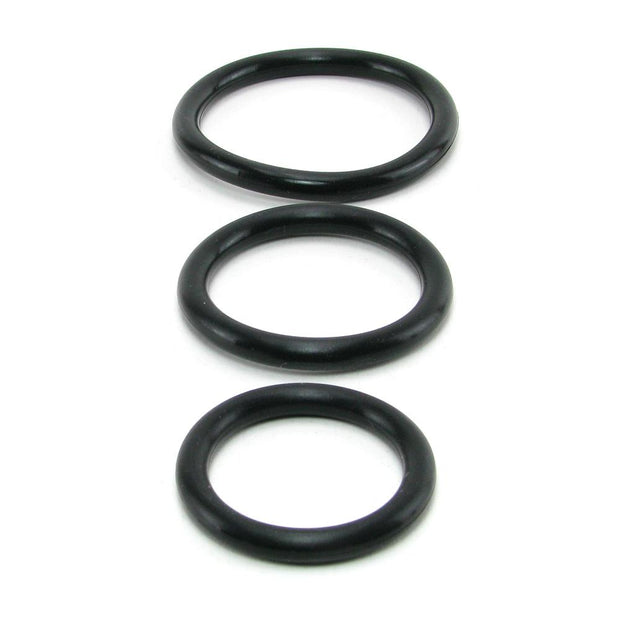 Silicone Support Cock Rings in Black