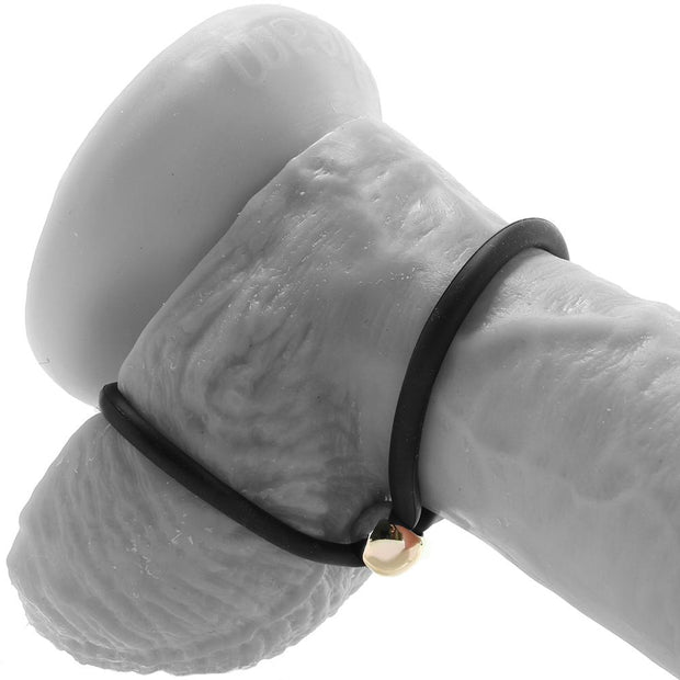 Frederick's of Hollywood Lover's Collection Adjustable Stamina Lasso Black Silicone Cock Ring Tie