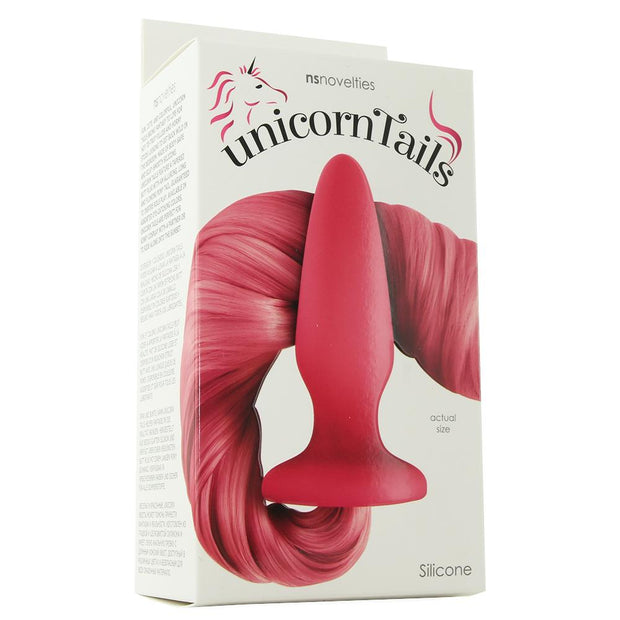 Unicorn Tails Silicone Butt Plug in Pastel Pink