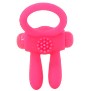 Neon Rabbit Vibrating Cock Ring in Pink