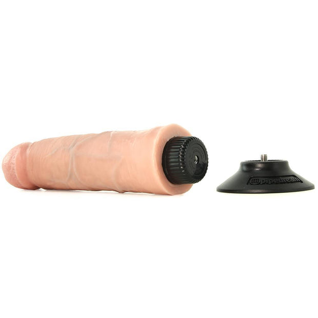 King Cock Vibrating 8" Suction Cup Dildo No Balls Ivory Tan White