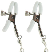 nipple play Crystal Chain Nipple Clamps White